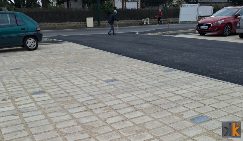 Pavés 30×20 écarteur de 15mm aspect pierre flammée complet